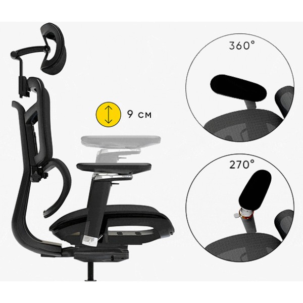 Фото - Кресло офисное Mealux S4 Air Black (арт. HF-S4 M/B)